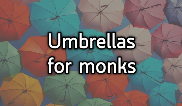 Umbrellas for monks photo