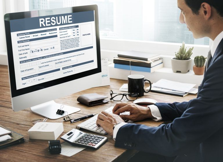 Resume Application Employment Form Concept