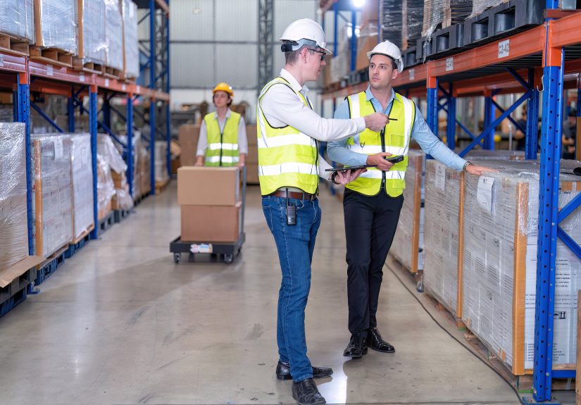 Group of worker working in warehouse